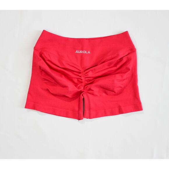 New In Bag Size Small AUROLA Hot Pink Scrunch Butt Defining Shorts High Waist - Picture 1 of 2